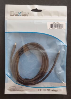 Cable Tipo C macho a Tipo C macho 3A 2 metros