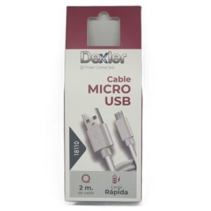 Cable USB a Microusb. Transferencia+Carga (5A)/2m.