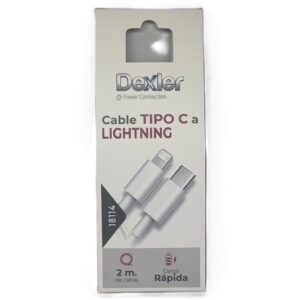 Cable Tipo C a Lightning. Transferencia+Carga (5A)/2m.