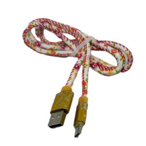 Cable de Diseño USB a Tipo C. Transf+Carga (2A)/1m. Varios colores.