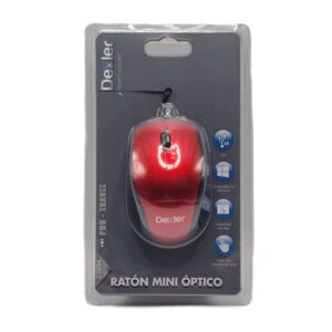 Ratón mini óptico rojo/negro 27994 Pro-travel Dexler - Imagen 3