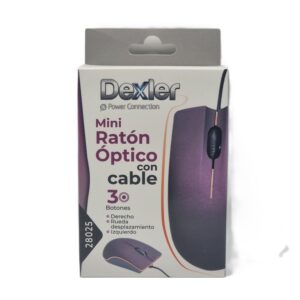 Mini ratón óptico negro/morado 28025 Dexler