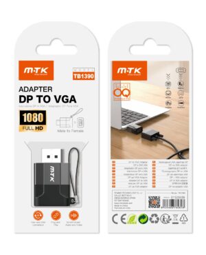 Adaptador Displayport macho a VGA hembra 1080HD M-TK - Imagen 2