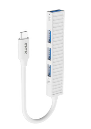 HUB 4 in 1 Tipo C a 3 USB2.0 + 1 USB 3.0 blanco - Imagen 2