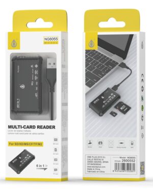 Multi Lector de tarjetas 6 in 1: SD/XD/MS/CF/TF/M2