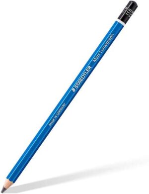 Staedtler Mars Lumograph Lapiz de Grafito Hexagonal - Mina 11B - Resistencia a la Rotura - Madera de Bosques Sostenibles