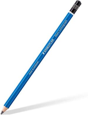 Staedtler Mars Lumograph 100 Lapiz de Grafito Hexagonal - Mina 10B - Resistencia a la Rotura - Madera de Bosques Sostenibles