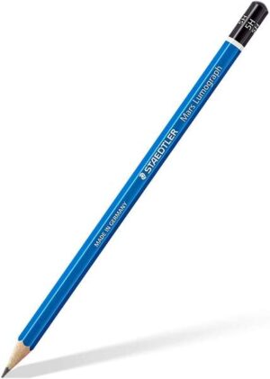 Staedtler Mars Lumograph 100 Lapiz de Grafito Hexagonal - Mina 5H - Resistencia a la Rotura - Madera de Bosques Sostenibles