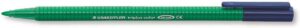 Staedtler Triplus Color 323 Rotulador de Punta Fina - Trazo 1mm Aprox - Tinta Base de Agua - Color Verde