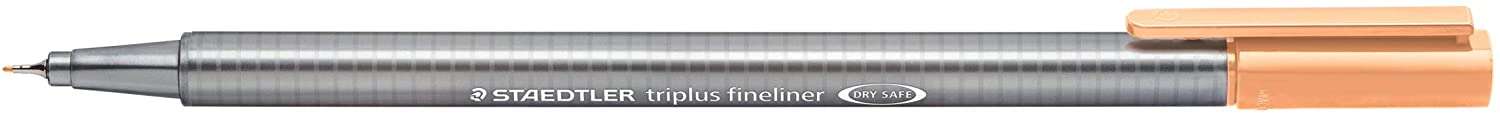 Staedtler Triplus Fineliner 334 Rotulador de Punta Fina - Trazo de 0.3mm - Tinta Base de Agua - Color Naranja Claro