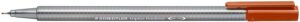 Staedtler Triplus Fineliner 334 Rotulador de Punta Fina - Trazo de 0.3mm - Tinta Base de Agua - Color Siena Tostada