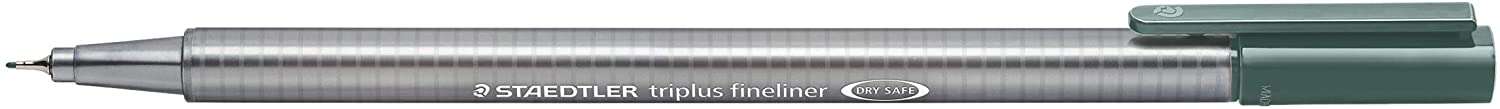 Staedtler Triplus Fineliner 334 Rotulador de Punta Fina - Trazo de 0.3mm - Tinta Base de Agua - Color Gris Calido