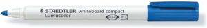 Staedtler Lumocolor 341 Marcador para Pizarra Blanca - Punta Biselada 1 - 2mm Aprox - Secado Rapido - Color Azul