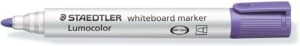 Staedtler Lumocolor 351 Rotulador para Pizarra Blanca - Punta Redonda - Trazo 2mm - Capuchon con Clip - Color Violeta