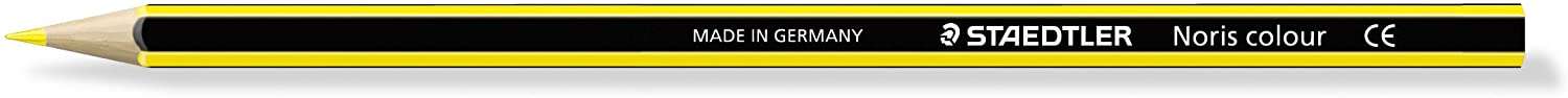 Staedtler Noris Colour 185 Lapiz Hexagonal de Color - Resistencia a la Rotura - Material Wopex - Color Amarillo Claro