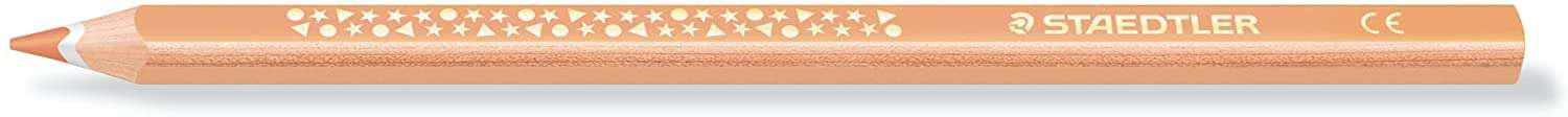 Staedtler Jumbo Noris 128 Lapiz Triangular de Color - Mina de 4mm - Resistencia a la Rotura - Diseño Ergonomico - Color Beige
