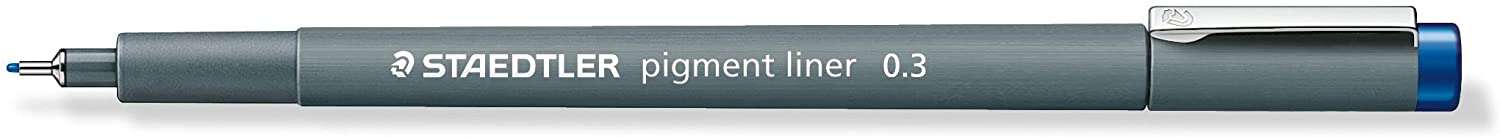 Staedtler Pigment Liner 308 Rotulador Calibrado - Trazo 0.3mm - Secado Rapido - Color Azul