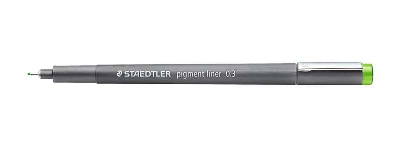 Staedtler Pigment Liner 308 Rotulador Calibrado - Trazo 0.3mm - Secado Rapido - Color Verde Claro