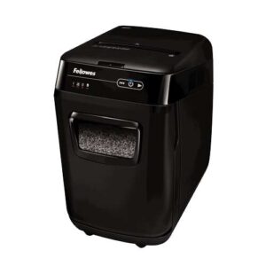 Fellowes AutoMax 200M Destructora de Papel Automatica Microcorte P-5 - Autoalimentacion 200 Hojas, Manual 10 Hojas - Capacidad de la Papelera 32L - Color Negro
