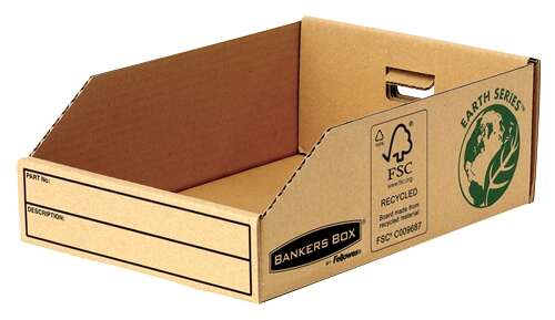 Fellowes Bankers Box Earth Bandeja de Carton 200mm - Montaje Manual - Carton Reciclado Certificacion FSC - Color Marron