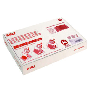 Apli Caja de 100 Forros para Libros 290mm PVC 130 micras - Solapa Autoajustable - Facil Forrado en 3 Pasos - Transparente