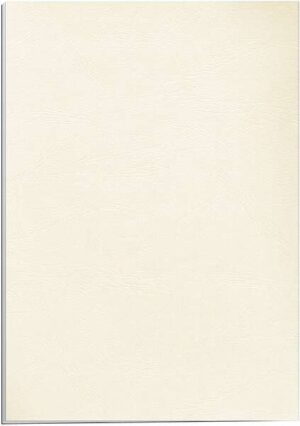 Fellowes Pack de 100 Portadas de Carton Simil Piel Delta Cuero A4 - 250 gr - Color Marfil