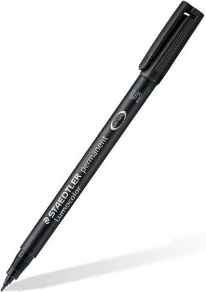 Staedtler Lumocolor Permanent 313 Rotulador Permanente de Punta Fina - Trazo 0.4mm - Secado Rapido - Color Negro