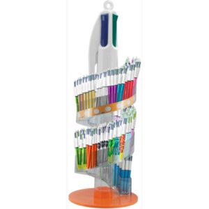 Bic 4 Colours Expositor de 216 Boligrafos de Bola Retractiles - Punta Media de 1.0mm - Tinta con Base de Aceite - 4 Colores - Diseños Surtidos