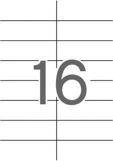 Apli Etiquetas Blancas Permanentes 105.0 x 37.0mm 25 Hojas