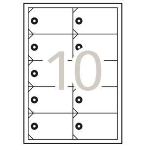 Apli Pack de 100 Etiquetas Colgantes Imprimibles 98x57mm - 10 Hojas x 10 Etiquetas - Cartulina Microperforada de 200g/m² - Color Blanco