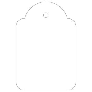 Apli Pack de 500 Etiquetas Colgantes 36x53mm - Agujero Preperforado - Con Hilo de Poliester Blanco - Color Blanco