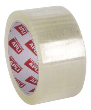 Apli Precinto Premium Pp Solvente Transparente 48mm x 66m - Resistente a la Humedad y al Envejecimiento - Adhesivo de Alta Calidad - Grosor de 28µm" Color: Transparente