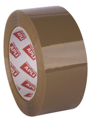 Apli Precinto Estandar sin Ruido Pp Acrilico 48mm x 132m - Grosor 28µm" - Resistente y Duradero - Marron