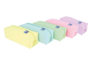 Oxford Kangoo Live & Go Estuche Cuadrado Grande - Material Esponjoso - Goma Elastica para unirlo al Cuaderno - Colores Surtidos Pastel