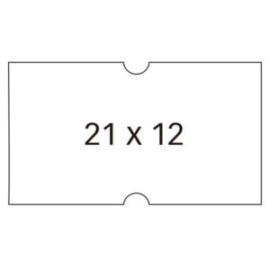 Apli Etiquetas Blancas para Maquinas Etiquetadoras de Precios de 1 Linea - Tamaño 21x12mm - Pack de 6 Rollos con 1000 Etiquetas Cada Uno - Adhesivo Permanente con Cantos Rectos - Compatibles con Etiquetadoras Apli Modelo 101418 y 101948