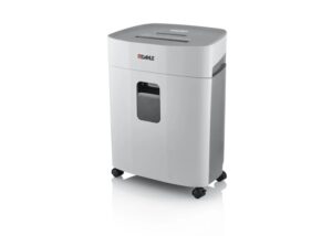Dahle PaperSAFE 240 Destructora de Papel Manual Corte en Particulas P-4 - Destruye hasta 10 Hojas - Papelera de 25L - Con Ruedas - Apta para Papel, Tarjetas, Cd´s - Color Gris