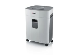 Dahle PaperSAFE 420 Destructora de Papel Manual Corte en Particulas Microcorte P-5 - Destruye hasta 10 Hojas - Papelera de 25L - Con Ruedas - Apta para Papel, Tarjetas, Cd´s - Color Gris