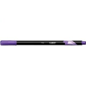 Bic Intensity Fine Rotulador de Punta Fina de 0.8mm - Trazo de 0.4mm - Tinta con Base de Agua - Color Morado