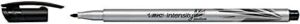Bic Intensity Medium Rotulador de Punta Media de 0.8mm - Tinta con Base de Agua - Color Negro