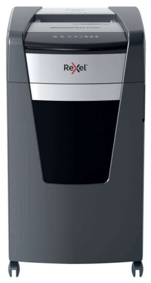 Rexel Momentum Extra XP422+ Destructora de Papel de Corte en Particulas sin Atascos - 22 Hojas A4 - Tecnologia de Deteccion Activa Anti Atascos - Alto Nivel de Seguridad P4 - Negro