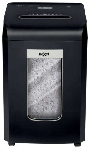 Rexel Promax QS RSX1538 Destructora de Papel de Corte en Particulas P-4 - Destruye hasta 15 Hojas a la Vez - Funcionamiento Ultra Silencioso - Capacidad de la Papelera 38L - Color Negro