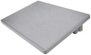 Kensington Reposapies Smartfit™ Solemate™ - Amplia Superficie de Apoyo - Altura Ajustable de 10cm a 14cm - Base Antideslizante - Mejora Postura y Circulacion - Color Gris