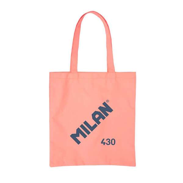 Milan Coleccion 430 Tote Bag Bolsa de Tela - Tamaño  50x38x41cm - Asa Larga 27cm - Tejido 'ripstop' - Color Rosa