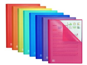 Oxford Urban A4 Carpeta de 60 Fundas Soldadas - Tapa de Plastico Translucido - Colores Surtidos