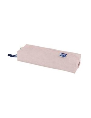 Oxford Kangoo Animal Print Estuche Rectangular Mediano - Medidas 22x7x3,5cm - Goma para Ajustar a Cuaderno - Color Rosa Claro
