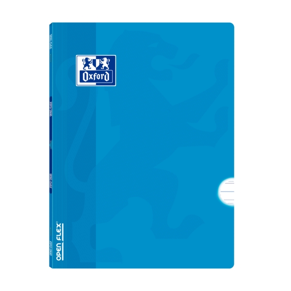 Oxford Libreta Grapada Openflex A4 - Tapa de Plastico Resistente - Grapada para Mayor Durabilidad - Pauta 3.5 con Margen para Escribir Ordenadamente - 48 Hojas de Papel de Alta Calidad - Color Turquesa