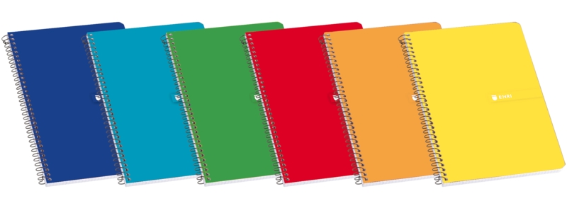 Enri Cuaderno Espiral Tapa Blanda Fº Pauta de 3.5 - 80 Hojas - Colores Surtidos