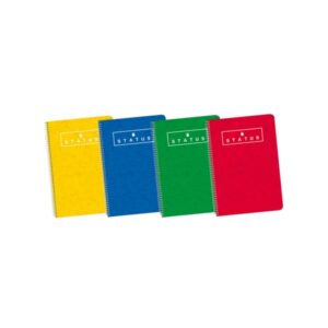 Enri Status Fº Tapa Dura Cuaderno Espiral 4x4 con Margen 80 Hojas Surtido - Resistente Tapa Dura - Cuaderno Espiral de Alta Calidad - 80 Hojas con Margen - Colores Surtidos