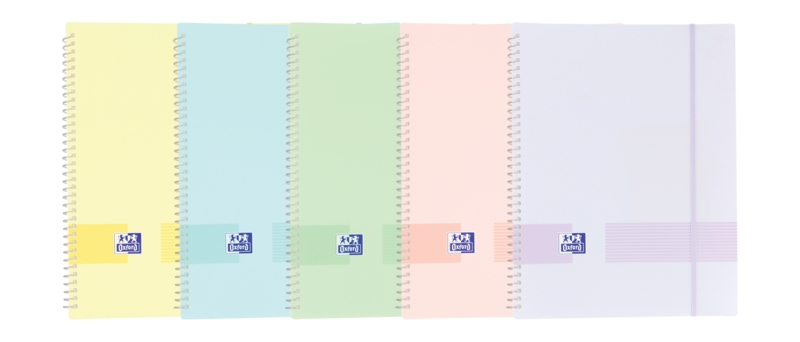 Oxford Live & Go A4 Carpeta de Fundas - Tapa de Plastico Opaco - Espiral 30 Fundas - Colores Surtidos