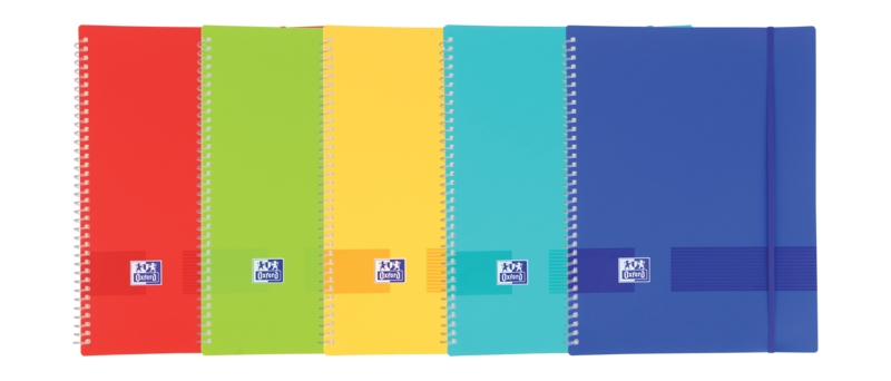 Oxford Live & Go A4 Carpeta de Fundas - Tapa de Plastico Opaco - Espiral 40 Fundas - Color Vivos